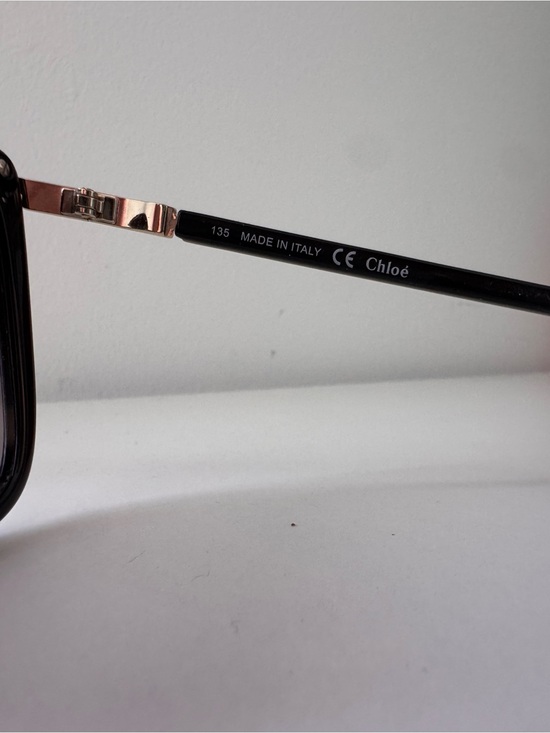 Chloé Black Sunglasses with Gold Trim